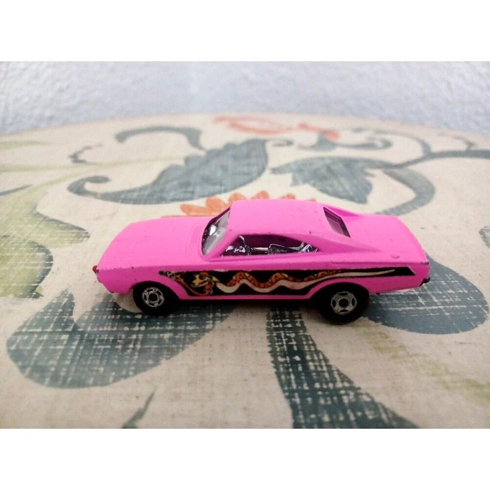 Vintage 1971 Lesney Matchbox Superfast No. 70 Pink Dodge Charger Dragster Mopar